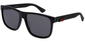 NEW GUCCI men's urban rectangle sunglasses in black